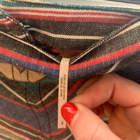 Free People Yours Truly Chevron Stripe A-Line Mini - Picture 5 of 5